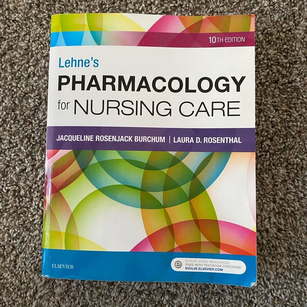 Lehne’s Pharmacology for Nursing Care 10th edition nursing textbook like new